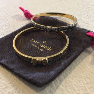 Like New! 2 Kate Spade Glitter Bow Bangles